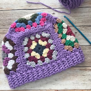 Granny Square Crochet Hat