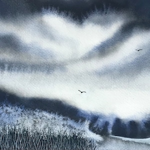 Original Watercolor Landscape Painting 6x9