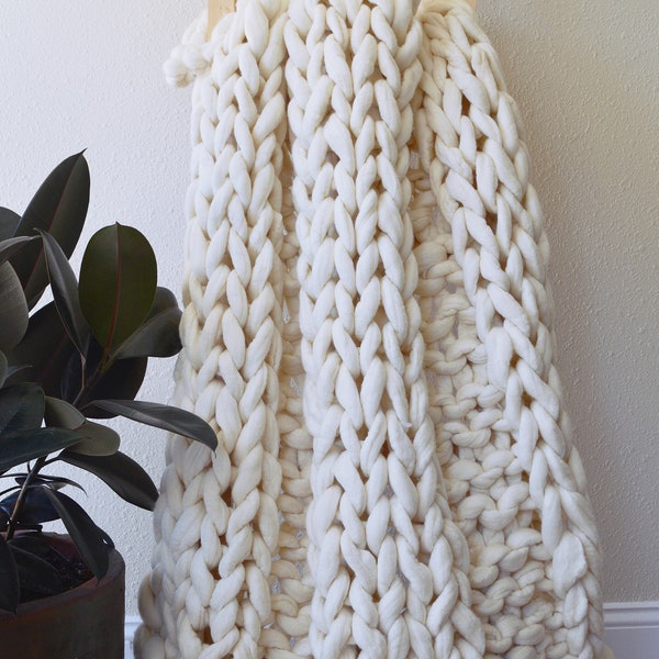 Wool Knit Blanket Etsy