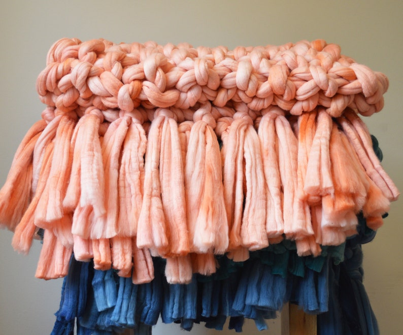 Chunky Knit Blankets 100 Merino Wool Throws with Tassels Etsy
