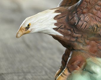 Vintage Porcelain Bald Eagle Figurine