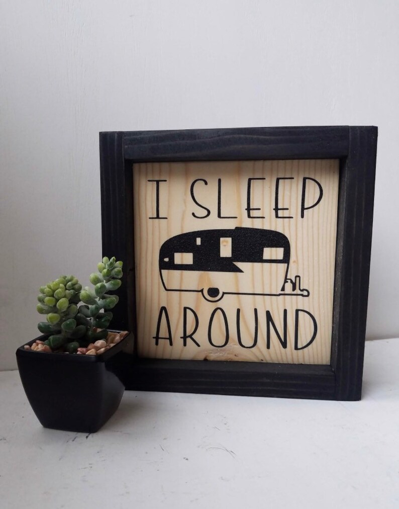 We/i Sleep Around Handmade Wood Sign Camper Decor Camping - Etsy UK