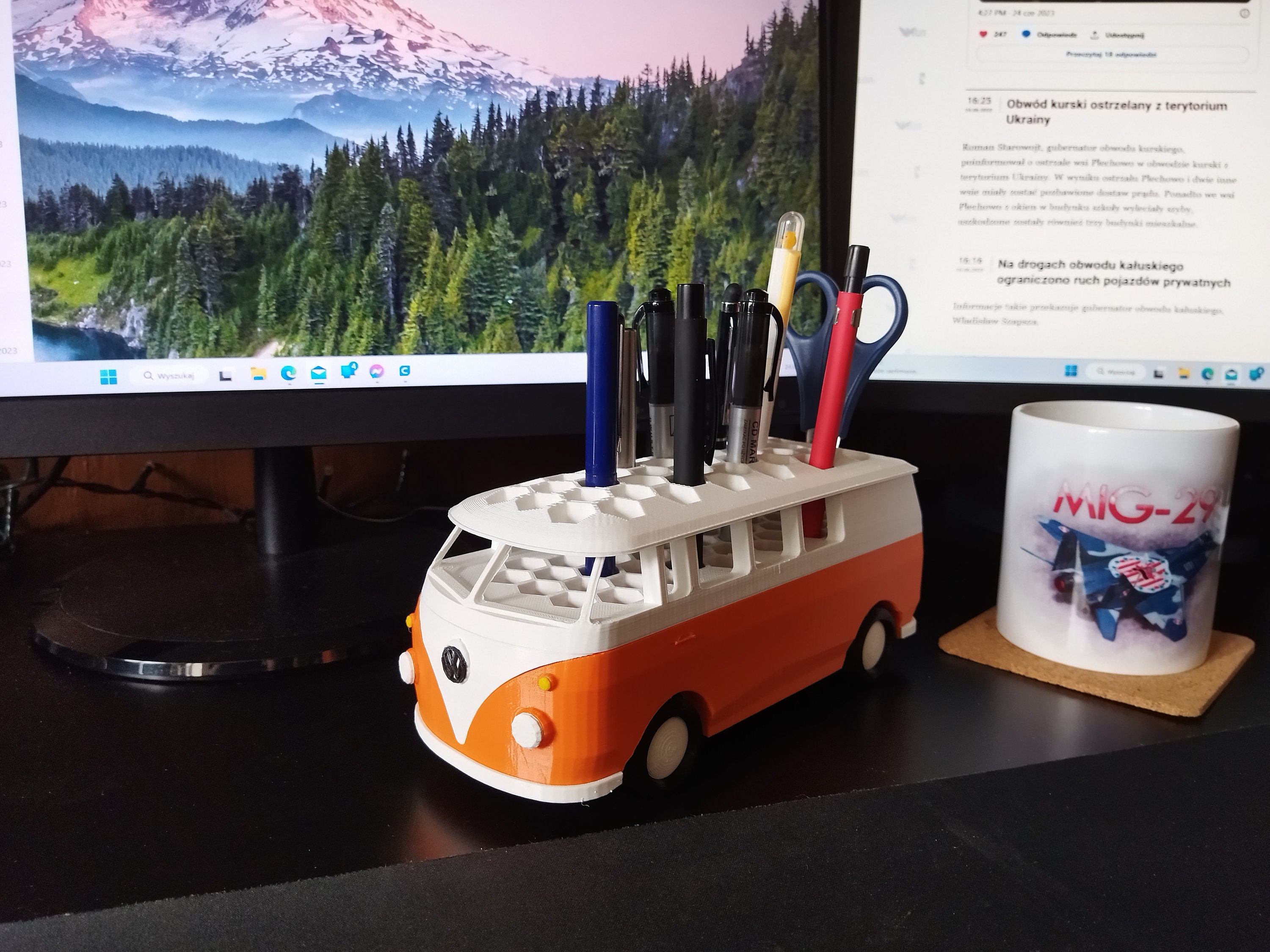 3D Printed VW Bus Pen/pencil Holder Etsy