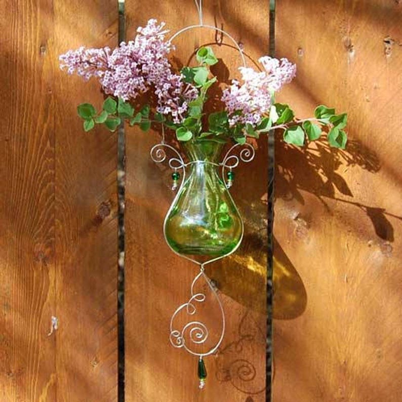 Hanging Glass Flower Vases and Planters in Bright Colors Etsy