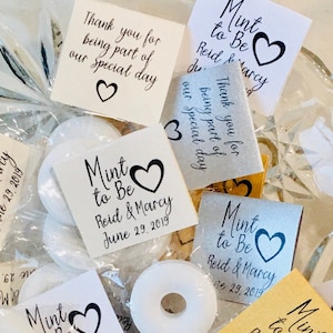 Personalized Wedding Favor Mints: Mint to Be, Names & Date