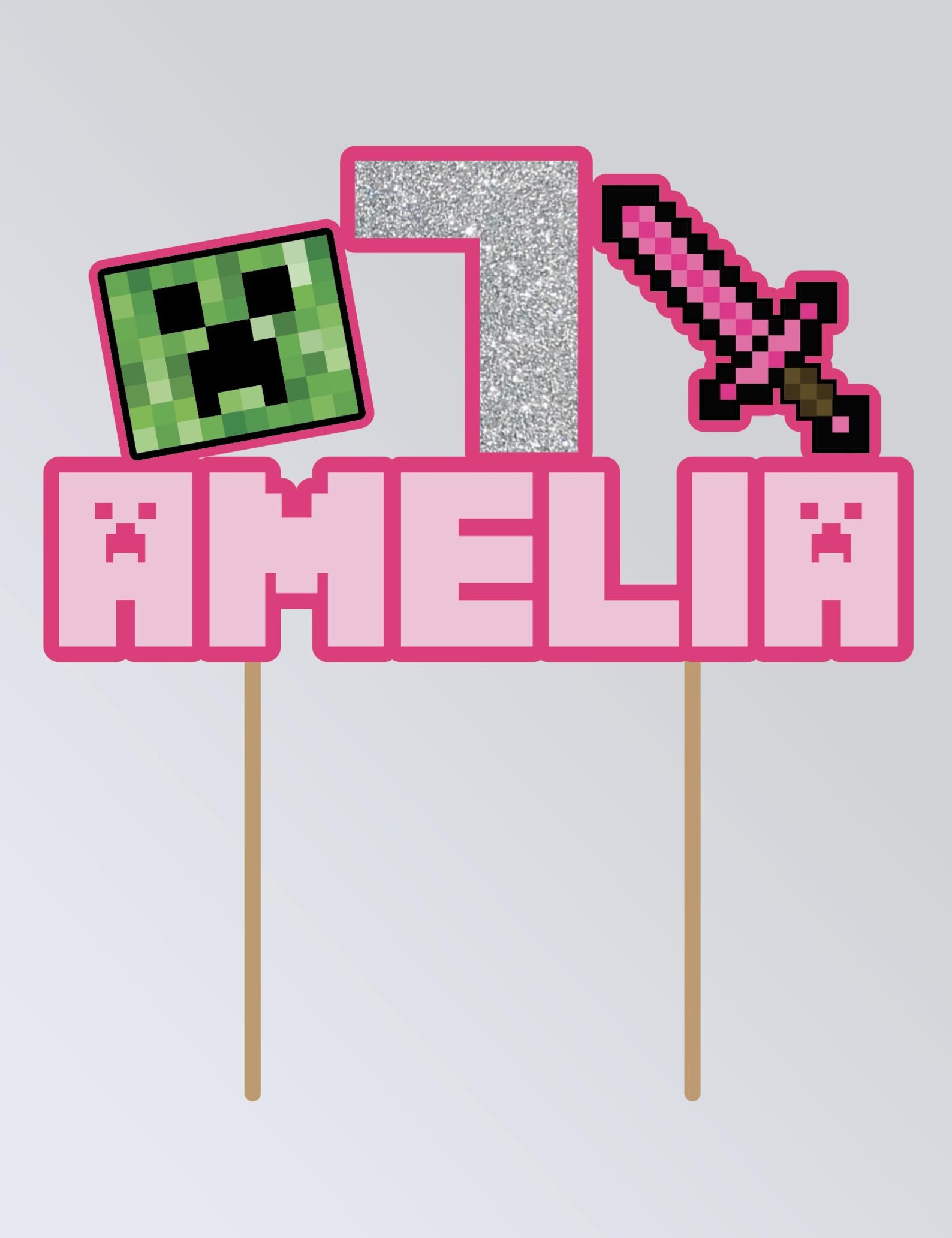 Minecraft TNT Cake Topper with DIY Cubes