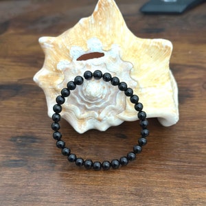 Black Tourmaline Bracelet, Protection Bracelet, Grounding Healing Bracelet, Bracelet for Men and Women
