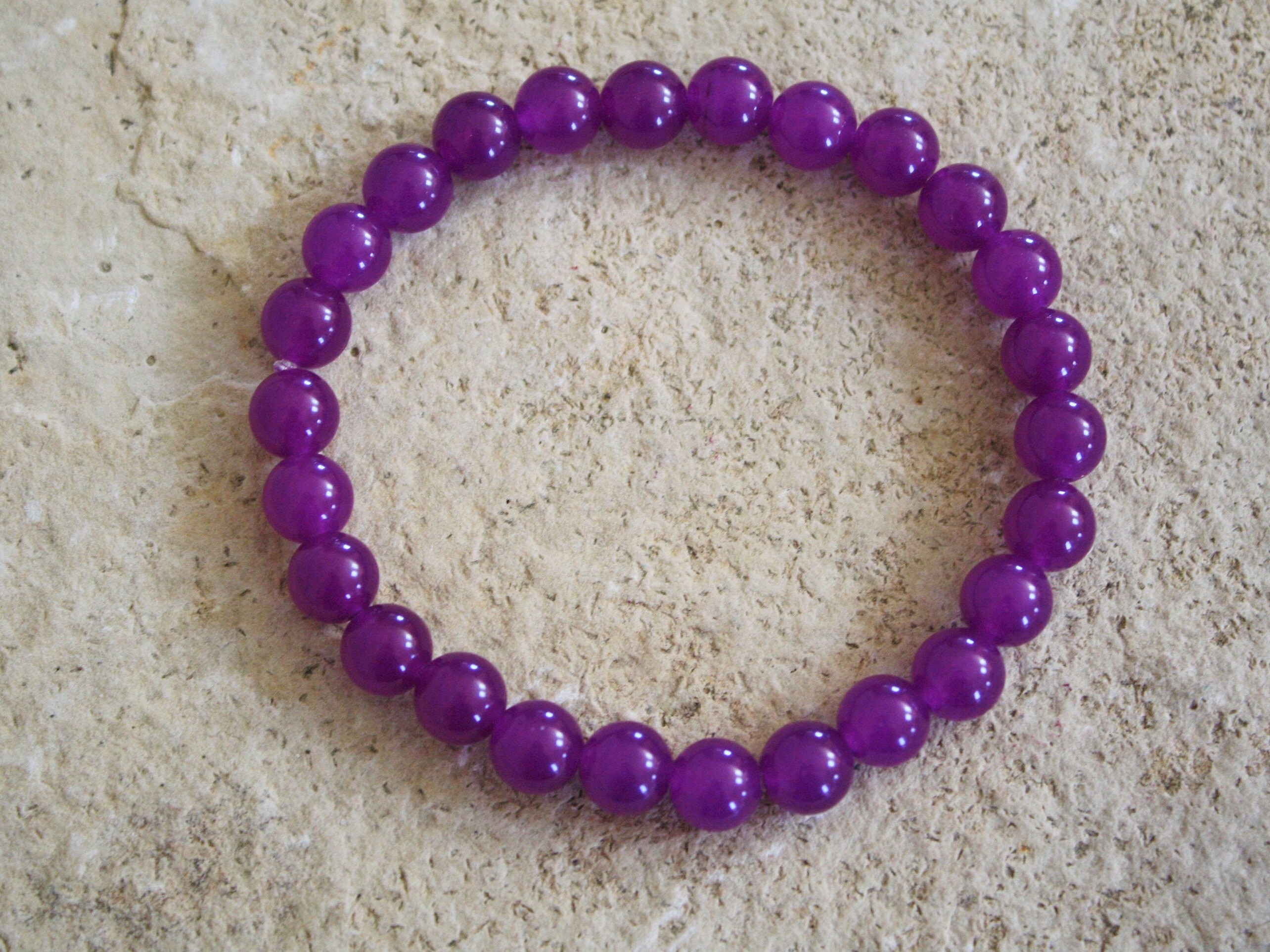 Purple Jade Bracelet Jade Bracelet Purple Bead Bracelet Etsy