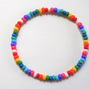 Rainbow Seed Bead Bracelet, Beaded Bracelet, Friendship Bracelet, Rainbow Bracelet, Stacking Bracelet, Colorful Bracelet