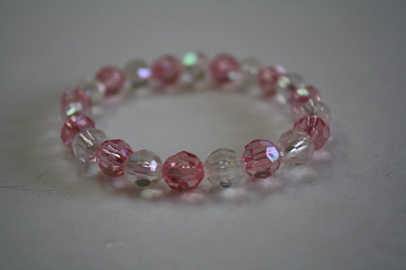 Aurora Borealis Bracelet Aurora Borealis Pink Crystal Bracelet Pink Bracelet Crystal Bracelet Pink Aurora Borealis Crystal Bracelet