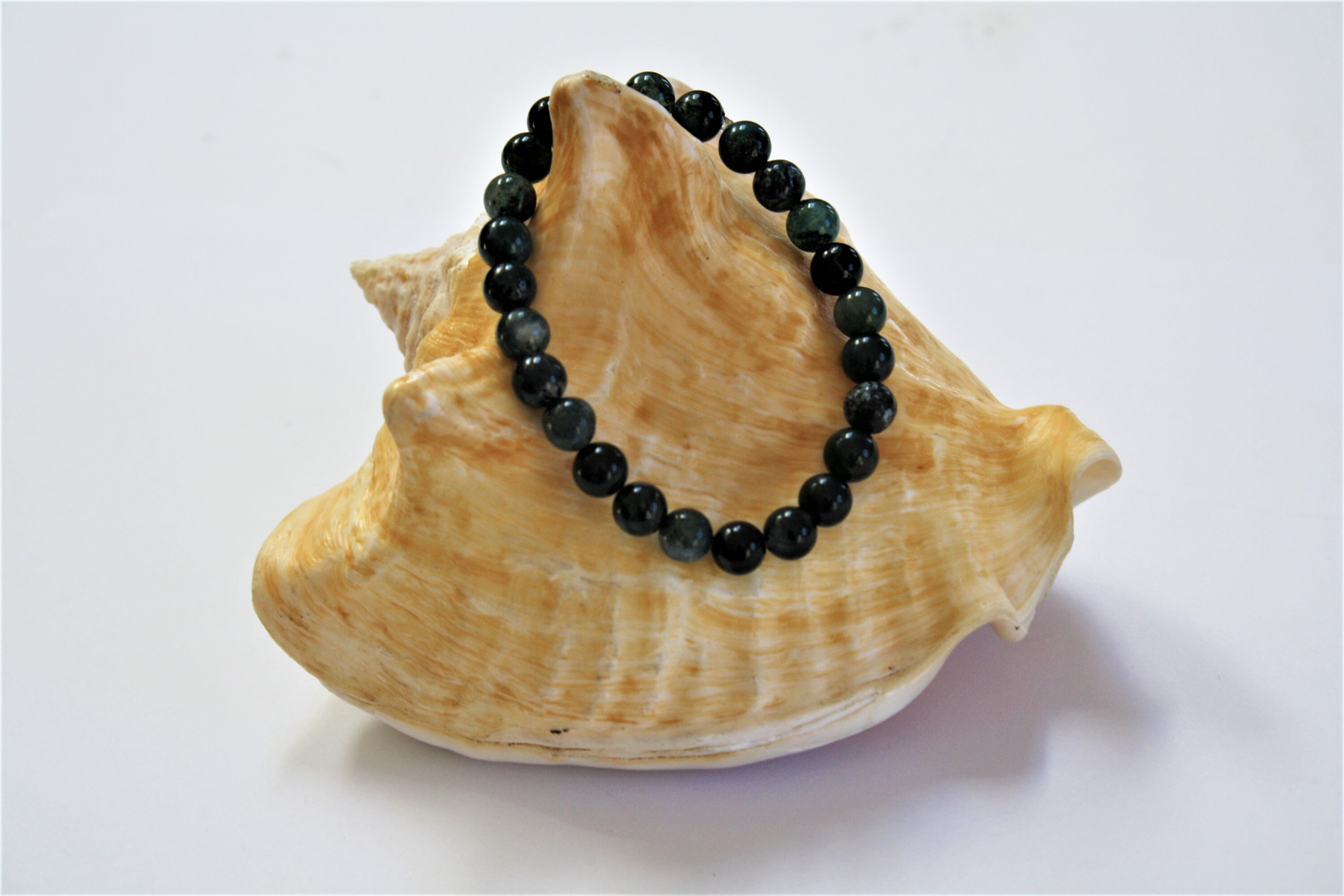 Moss Agate Bracelet Green Moss Agate Bracelet Heart Chakra | Etsy