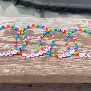Pulseira de palavras, pulseira de palavras personalizada, pulseira de contas personalizada, pulseira de amizade
