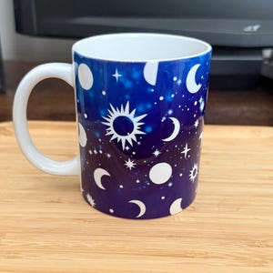 Celestial Mug, Sun and Moon Celestial Mug, Celestial Coffee Mug, Celestial Gift Decor, Home gifts
