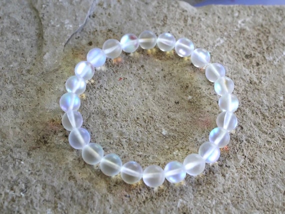 White Mermaid Glass Bracelet Glowing Mermaid Glass Bracelet