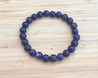 8mm Charoite Bracelet, Purple Gemstone, Handmade Healing Gift