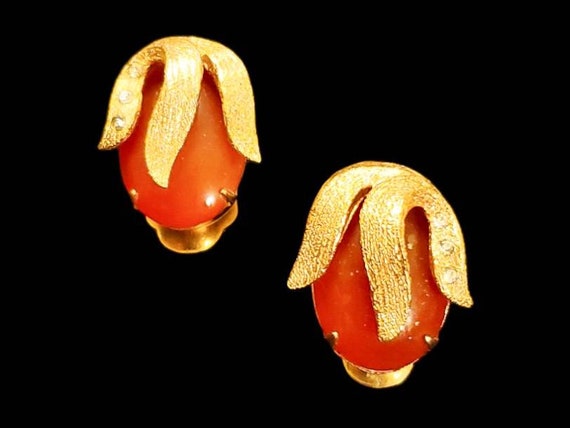 Vintage Eisenberg Ice earrings, vintage clip ons,… - image 1