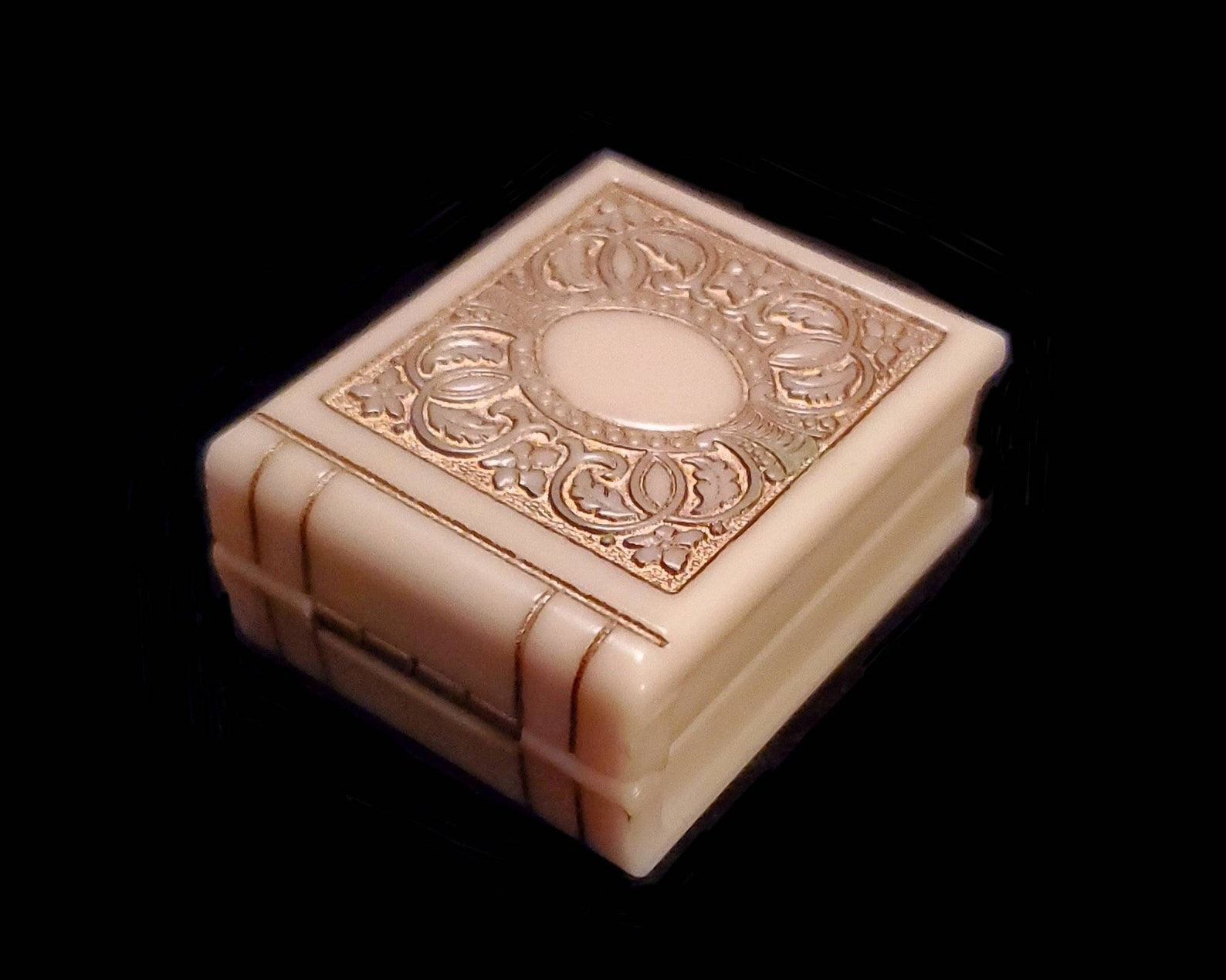 Vintage celluloid ring box tiny book display engagement ring Etsy