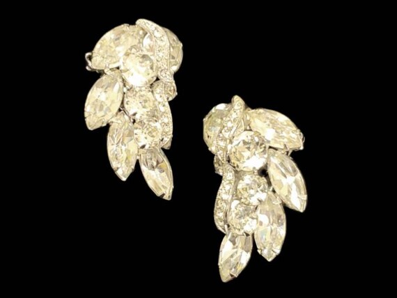 Vintage Eisenberg earrings, vintage clip ons, cle… - image 1