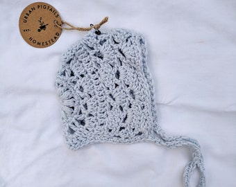 crochet baby bonnet