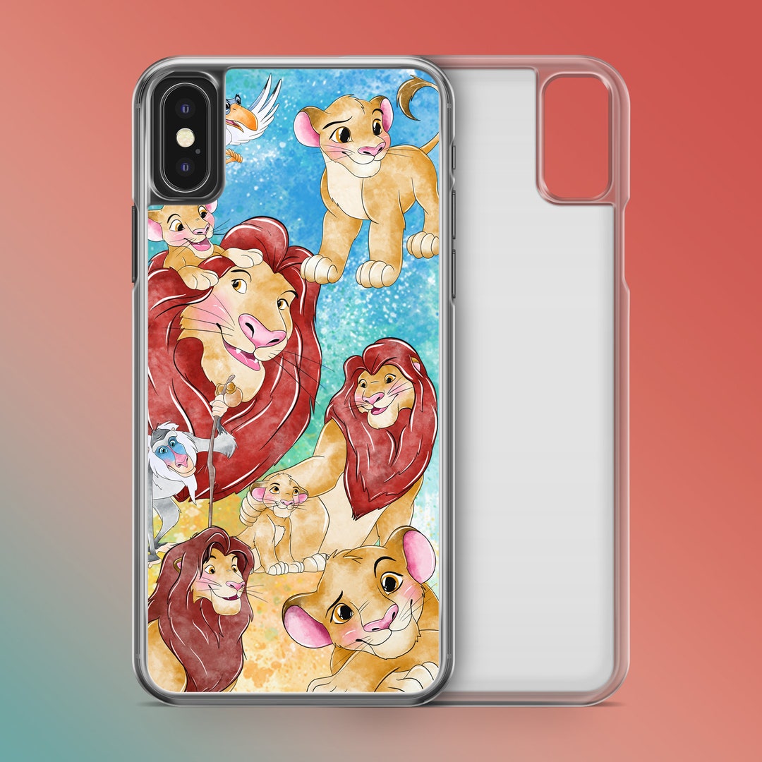 Lion Watercolor Cute Animals Pattern Plastic Phone Case Cover For lion-watercolor-cute-animals-pattern-plastic-phone-case-cover-for