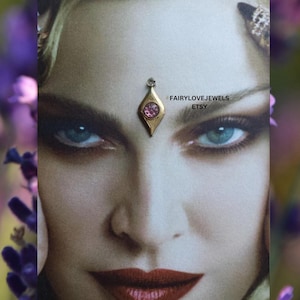 Moroccan beauty crystal bindi, tribal fusion, festival face decor gem jewel, third eye chakra, bellydance bindi,fairy costume