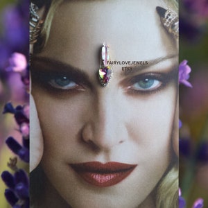 heart crystal bindi, tribal fusion bindi, festival face gem jewel, reusable, third eye bindi,face decor, bellydance bindi