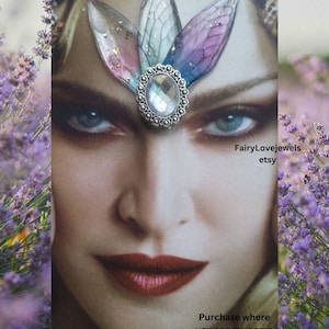 fairy wing crystal bindi, tribal fusion bindi, third eye, boho festival face decor gem jewel, reusable, fairy bindi ,bellydance bindi,