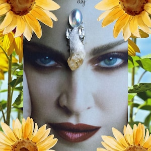 goddess citrine quartz gemstone bindi, tribal fusion bindi, festival face gem jewel, third eye, reusable, face decor, festival gift