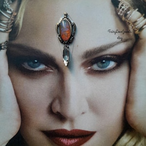 dragon opal crystal bindi, tribal fusion bindi, boho festival face gem jewel, reusable, third eye, festival wear, face decor,festival gift