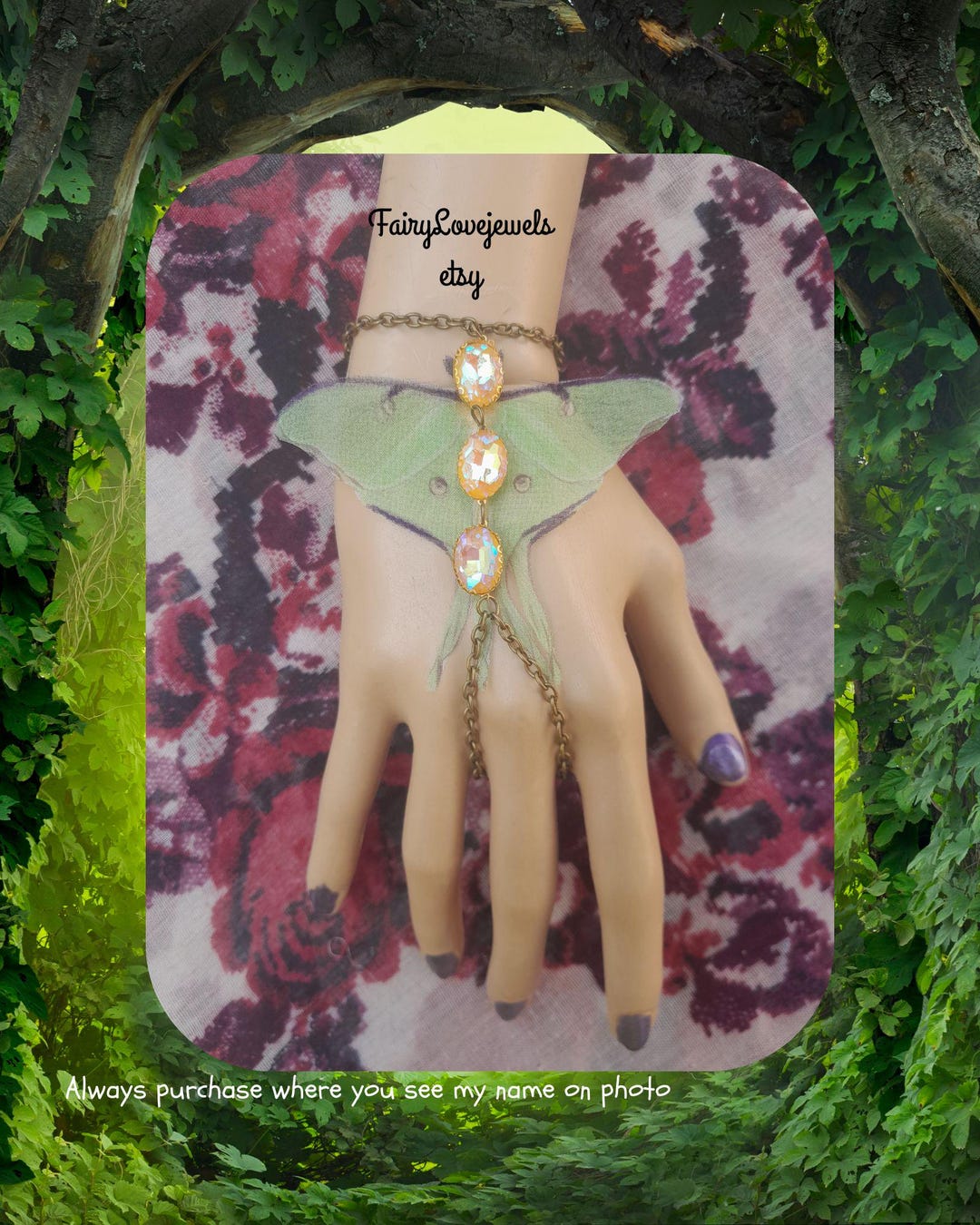 Butterfly Austrian Rhinestone Crystal Slave Glove Bracelet With Ring Bangle – Janefashions B11981S