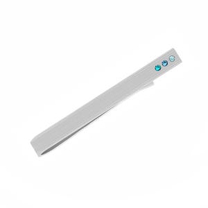 Handcrafted Birthstones Tie Bar In 925 Sterling Silver, Yellow Gold Plated, Rose Gold Plated