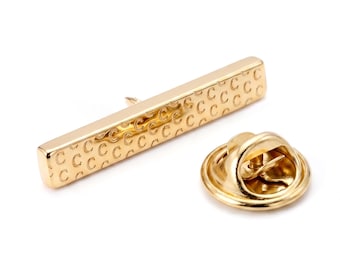 Engraved Initial Pattern Suit Accessories | Personalized Monogram Pin A-Z | Custom Length Options
