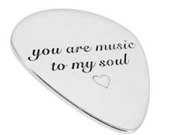 Sterling Silver Guitar Pick Custom Personalized Musician Anniversary Gift Engraved Artisan Handmade Designer Fashion Jewelry NICKEL FREE