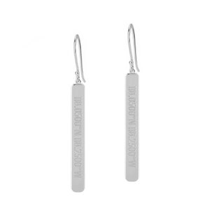 Custom Made Latitude Longitude Coordinate long drop Earrings, Personalized Dangle Earrings in 925 Sterling Silver NICKEL FREE