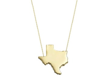 State Charm Necklace, State Jewelry, States Pendant necklace in 18k Yellow Gold Plated 925 sterling silver NICKEL FREE