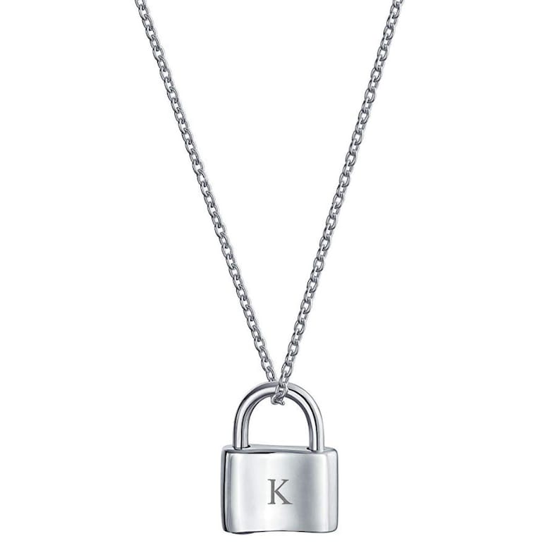 Functional Lock Pendant Necklace in 925 Sterling Silver Etsy