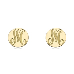 Orecchini iniziali, orecchini alfabeto, orecchini a forma di lettera, 18k oro giallo placcato 925 sterling argento orecchino personalizzato NICKEL GRATIS