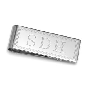 Personalized Initials Money Clip in 925 Sterling Silver, Custom Engraved Money Clip , Best Father's Gift, Custom Made Money Clips NICKELFREE
