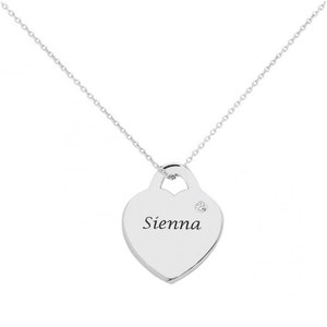 Heart Pendant Necklace in 925 Sterling Silver, Birthstone necklace, Birthstone heart pendant with birthstone NICKEL FREE
