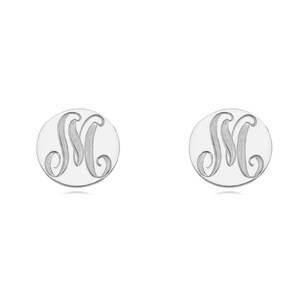Initial earrings, alphabet earrings, letter earrings, personalized earrings, 925 sterling silver earrings, stud earrings NICKEL FREE