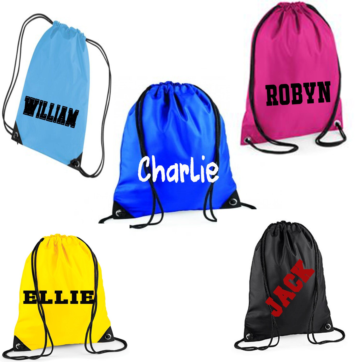 Personnalisé chat Swim PE Gym Danse Ballet School Bag Personnalisé chat Swim PE Gym Danse Ballet School Bag