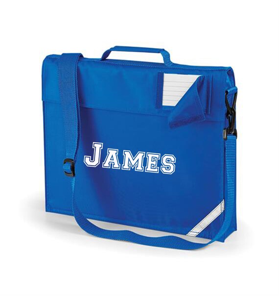 personalised book bag with strap