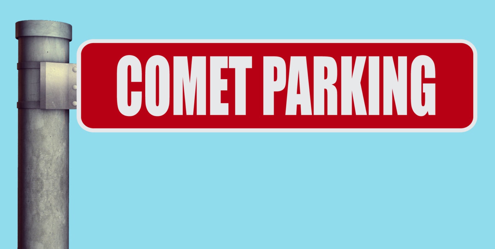 Comet Parking Holiday Street Sign Heavy Duty Aluminum Warning Parking ...