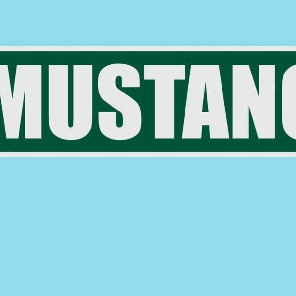 Mustang Parking Sign Etsy