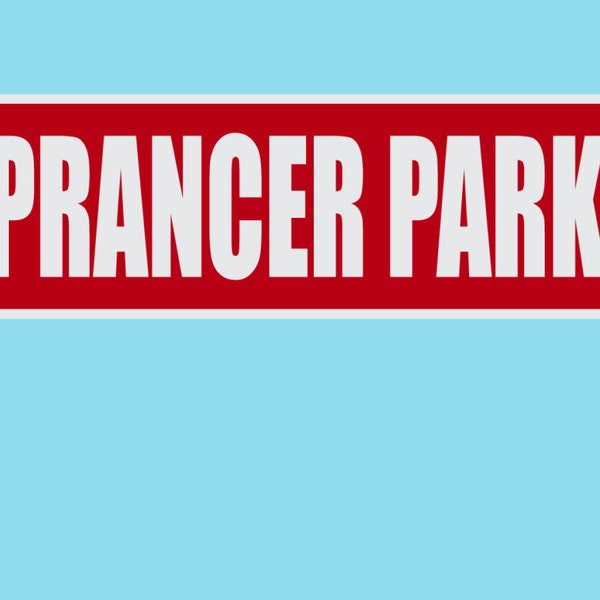 Prancer Parking Holiday Street Sign Heavy Duty Aluminum Warning Parking Sign 17" x 4"