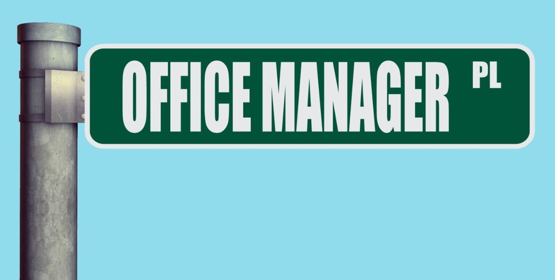 Office Manager PL Street Sign Place Heavy Duty Aluminum Warning Parking ...