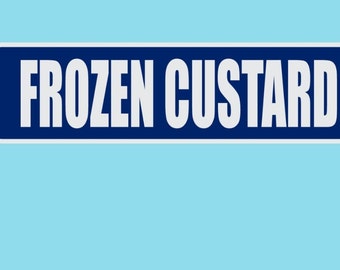 Frozen Custard PL Street Sign Place Heavy Duty Aluminum Warning Parking Sign 17" x 4"