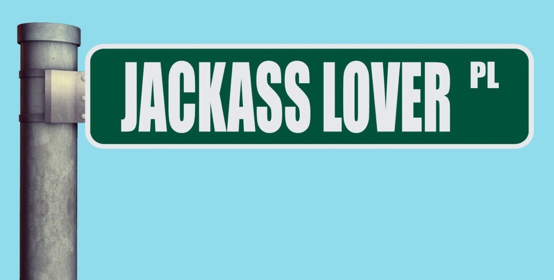 Jackass Lover PL Street Sign Place Heavy Duty Aluminum Warning Parking