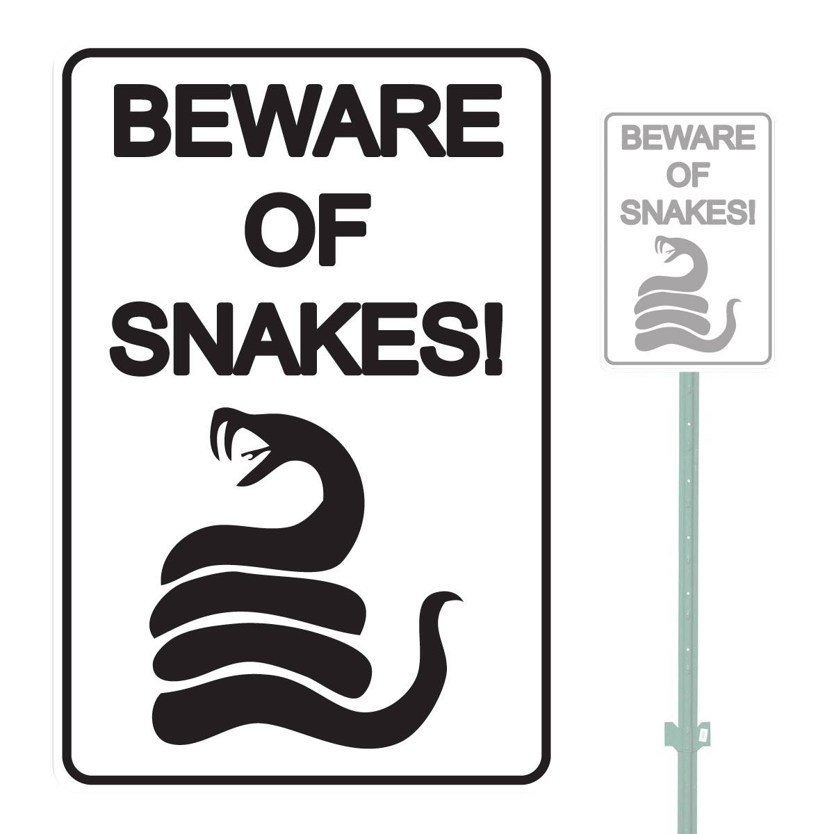 Beware Of Snakes Heavy Duty Aluminum Warning Parking Sign Etsy