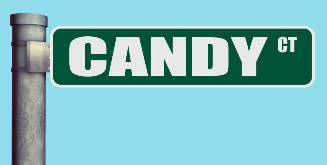 Candy Rd Sign Candy CT Street Sign Court Heavy Duty Aluminum Warning Parking Sign 17 ...